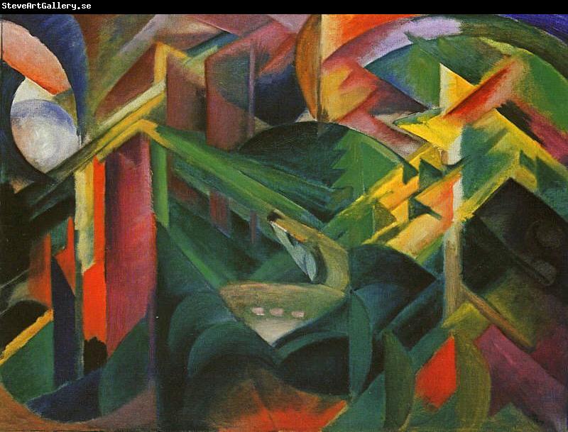 Franz Marc Deer in a Monastery Garden